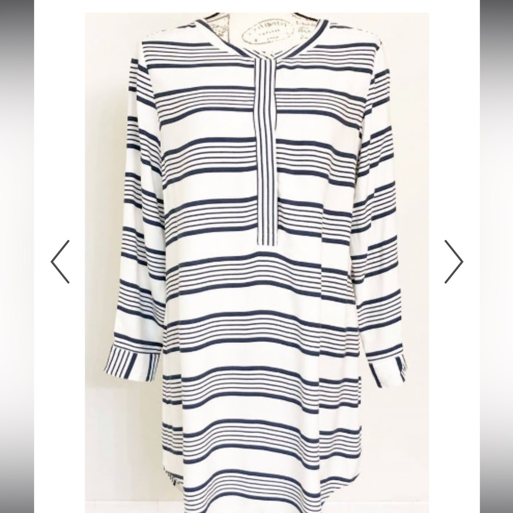 Vince Camuto striped tunic beach coverup